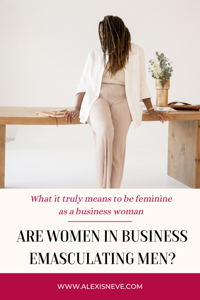 Promotional graphic for "Is the Girl boss emasculating men?" blog post